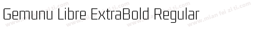 Gemunu Libre ExtraBold Regular字体转换